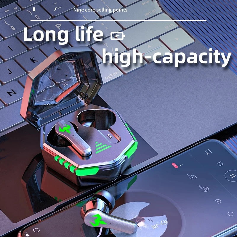 N35 Esports Bluetooth earphones 5.2 Dual in-ear earbuds low-latency cool gaming headset