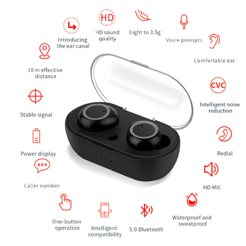 W12 wireless Bluetooth earphones HiFi headphones Game earbuds cool headset cute earphone